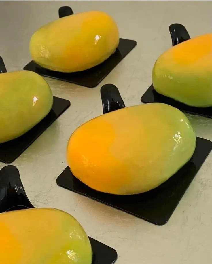 Mango & Passion Fruit Chocolate Shell Entremets